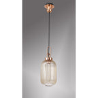 NLK05339 Amsterdam 1 Light Pendant Copper Matt Black