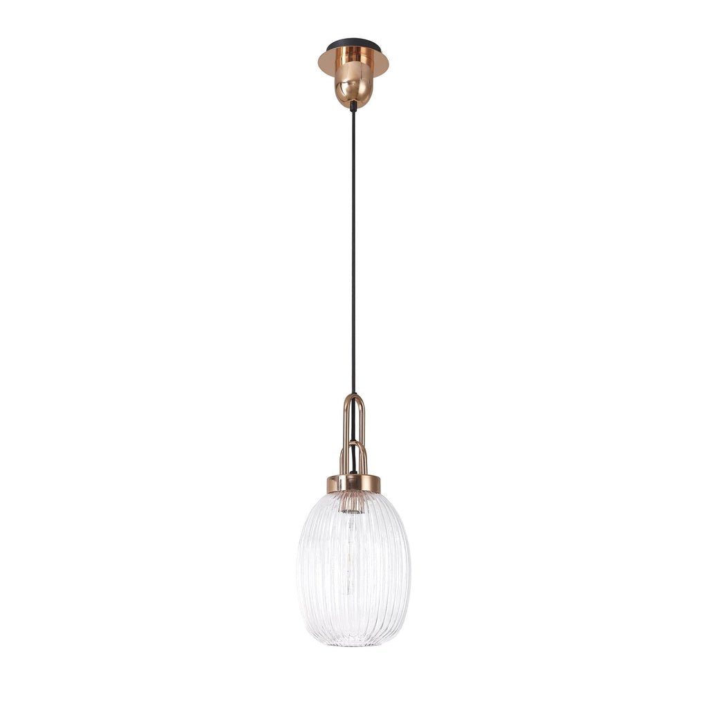 NLK05349 Amsterdam 1 Light Pendant Copper Matt Black