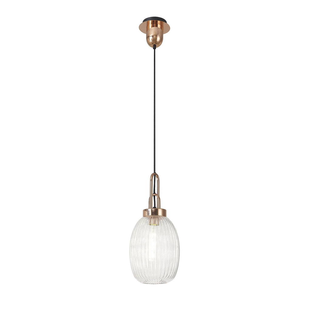 NLK05349 Amsterdam 1 Light Pendant Copper Matt Black