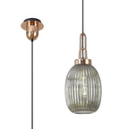 NLK05359 Amsterdam 1 Light Pendant Copper Matt Black