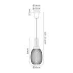 NLK05359 Amsterdam 1 Light Pendant Copper Matt Black