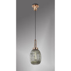 NLK05359 Amsterdam 1 Light Pendant Copper Matt Black