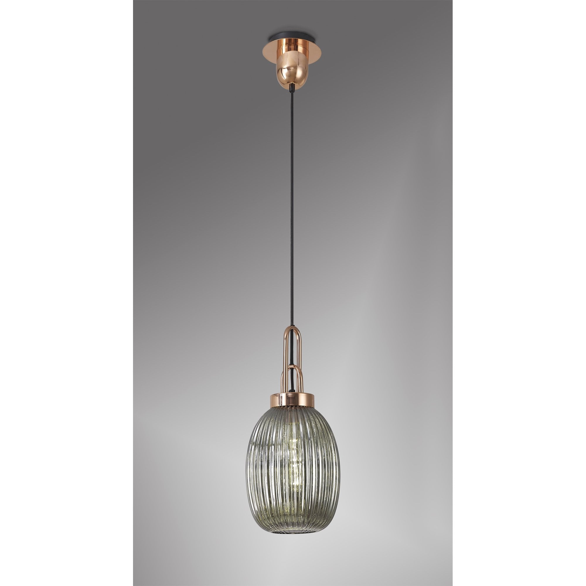 NLK05359 Amsterdam 1 Light Pendant Copper Matt Black
