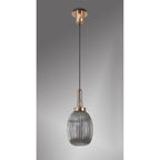 NLK05359 Amsterdam 1 Light Pendant Copper Matt Black