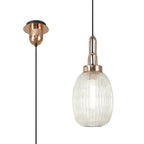 NLK05369 Amsterdam 1 Light Pendant Copper Matt Black