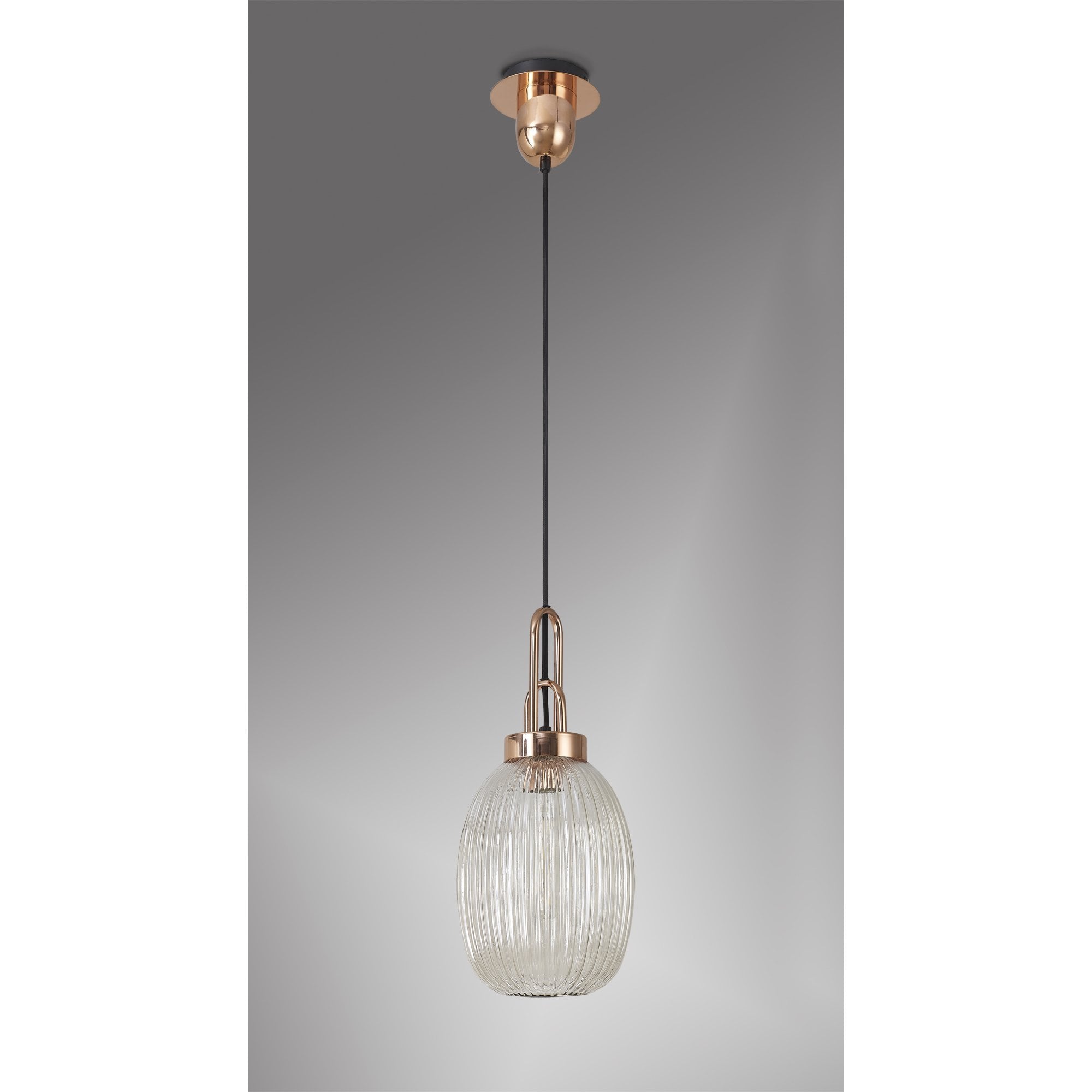 NLK05369 Amsterdam 1 Light Pendant Copper Matt Black