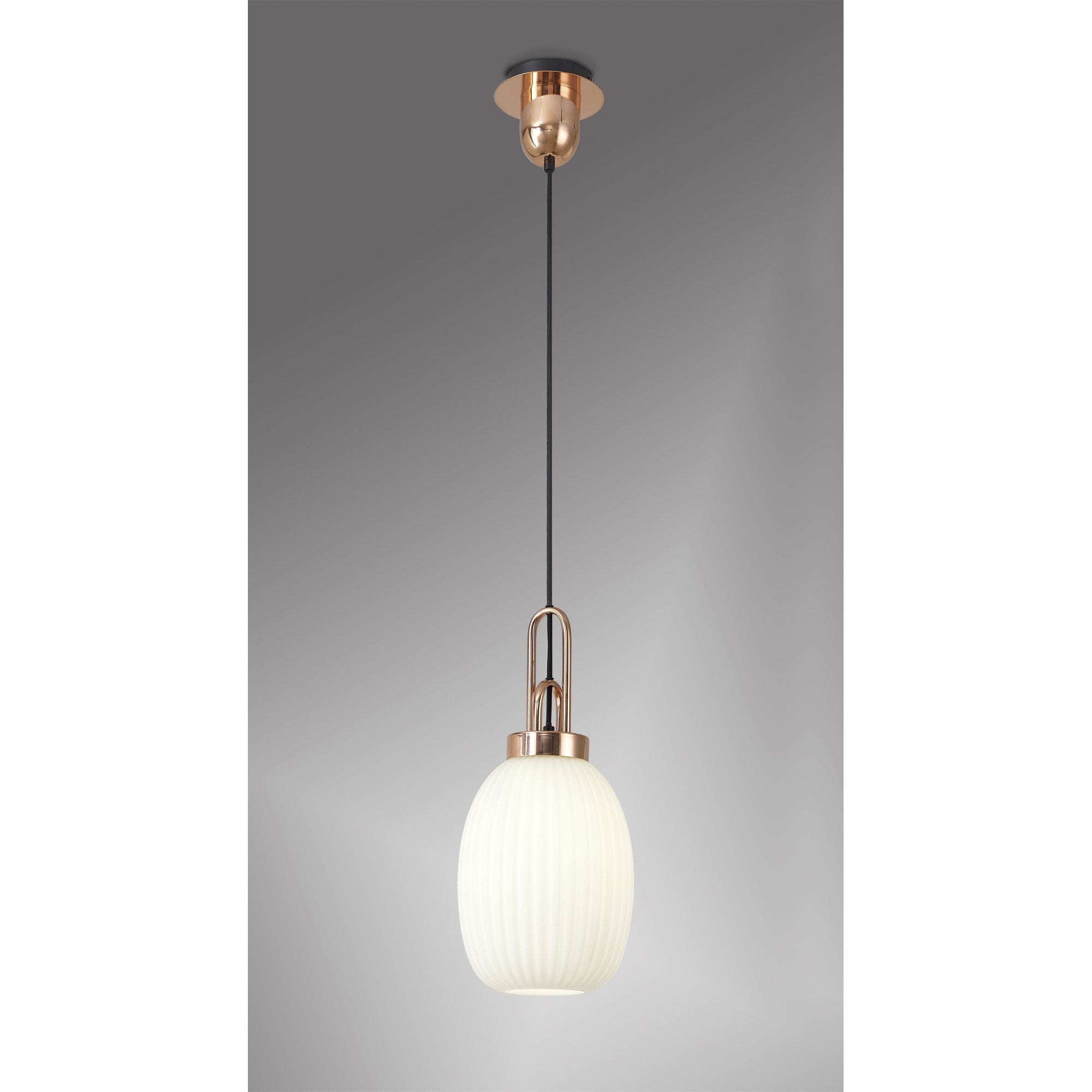NLK05379 Amsterdam 1 Light Pendant Copper Matt Black