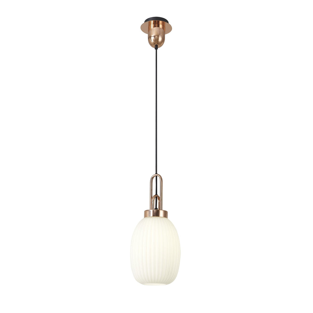 NLK05379 Amsterdam 1 Light Pendant Copper Matt Black