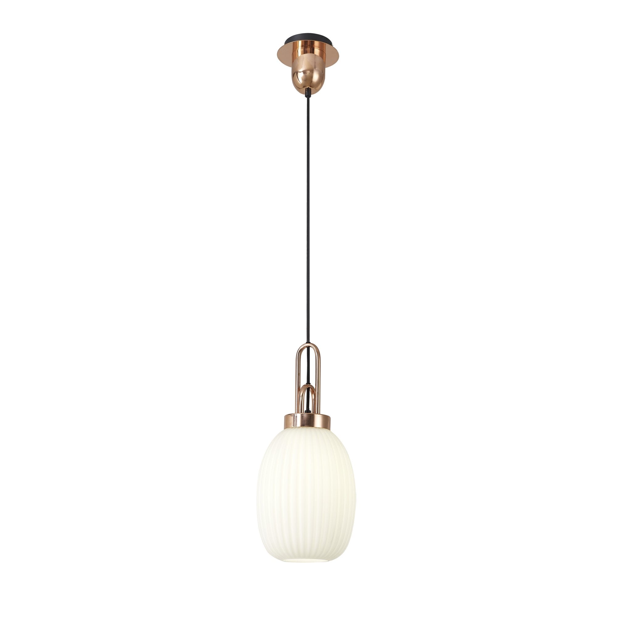 NLK05379 Amsterdam 1 Light Pendant Copper Matt Black