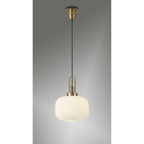 Nelson Lighting NLK05389 Amsterdam 1 Light Pendant – Brass Gold & Matt Black