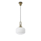 Nelson Lighting NLK05389 Amsterdam 1 Light Pendant – Brass Gold & Matt Black