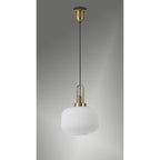 Nelson Lighting NLK05389 Amsterdam 1 Light Pendant – Brass Gold & Matt Black