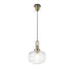 NLK05399 Amsterdam 1 Light Pendant Brass Gold Matt Black