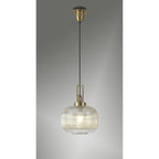 NLK05409 Amsterdam 1 Light Pendant Brass Gold Matt Black