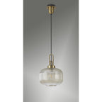 NLK05409 Amsterdam 1 Light Pendant Brass Gold Matt Black