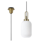 NLK05419 Amsterdam 1 Light Pendant Brass Gold Matt Black