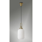 NLK05419 Amsterdam 1 Light Pendant Brass Gold Matt Black