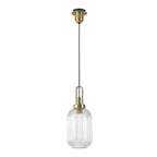 NLK05429 Amsterdam 1 Light Pendant Brass Gold Matt Black