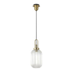 NLK05429 Amsterdam 1 Light Pendant Brass Gold Matt Black