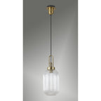 NLK05429 Amsterdam 1 Light Pendant Brass Gold Matt Black