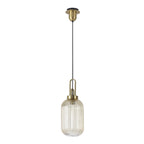 NLK05449 Amsterdam 1 Light Pendant Brass Gold Matt Black