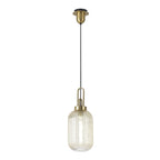 NLK05449 Amsterdam 1 Light Pendant Brass Gold Matt Black