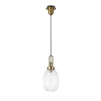 NLK05459 Amsterdam 1 Light Pendant Brass Gold Matt Black