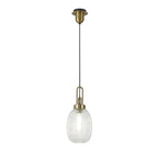 NLK05459 Amsterdam 1 Light Pendant Brass Gold Matt Black
