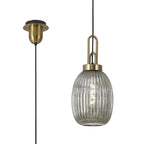 NLK05469 Amsterdam 1 Light Pendant Brass Gold Matt Black