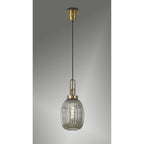NLK05469 Amsterdam 1 Light Pendant Brass Gold Matt Black