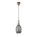 NLK05469 Amsterdam 1 Light Pendant Brass Gold Matt Black