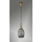NLK05469 Amsterdam 1 Light Pendant Brass Gold Matt Black