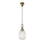 NLK05479 Amsterdam 1 Light Pendant Brass Gold Matt Black