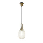 NLK05479 Amsterdam 1 Light Pendant Brass Gold Matt Black