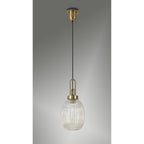 NLK05479 Amsterdam 1 Light Pendant Brass Gold Matt Black