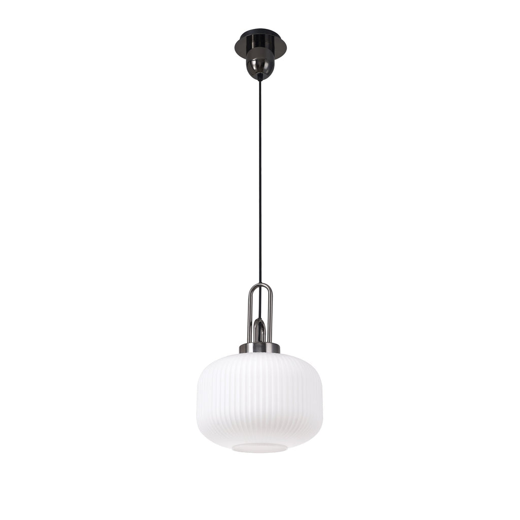 NLK05499 Amsterdam 1 Light Pendant Black Chrome Matt Black