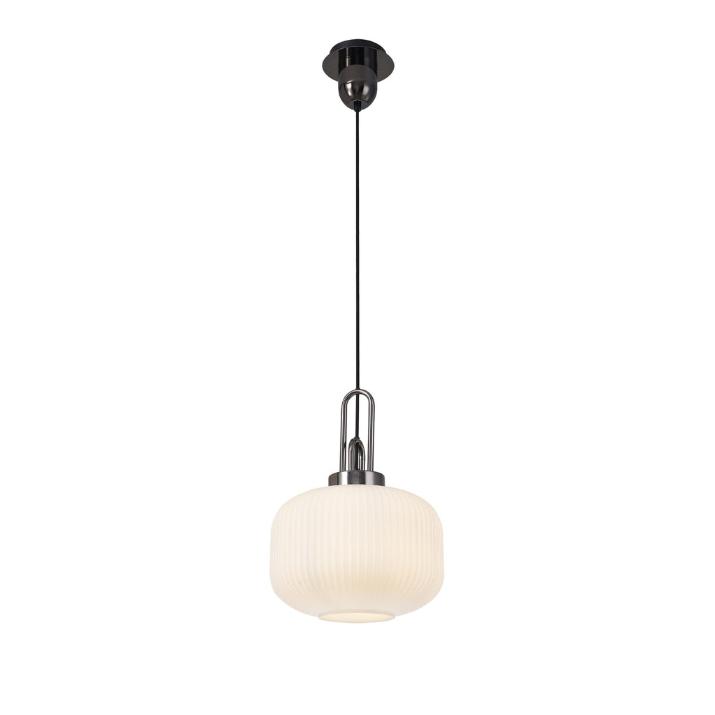 NLK05499 Amsterdam 1 Light Pendant Black Chrome Matt Black