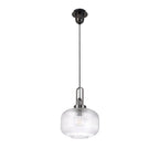 NLK05509 Amsterdam 1 Light Pendant Black Chrome Matt Black