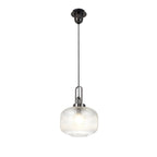 NLK05509 Amsterdam 1 Light Pendant Black Chrome Matt Black