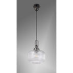 NLK05509 Amsterdam 1 Light Pendant Black Chrome Matt Black
