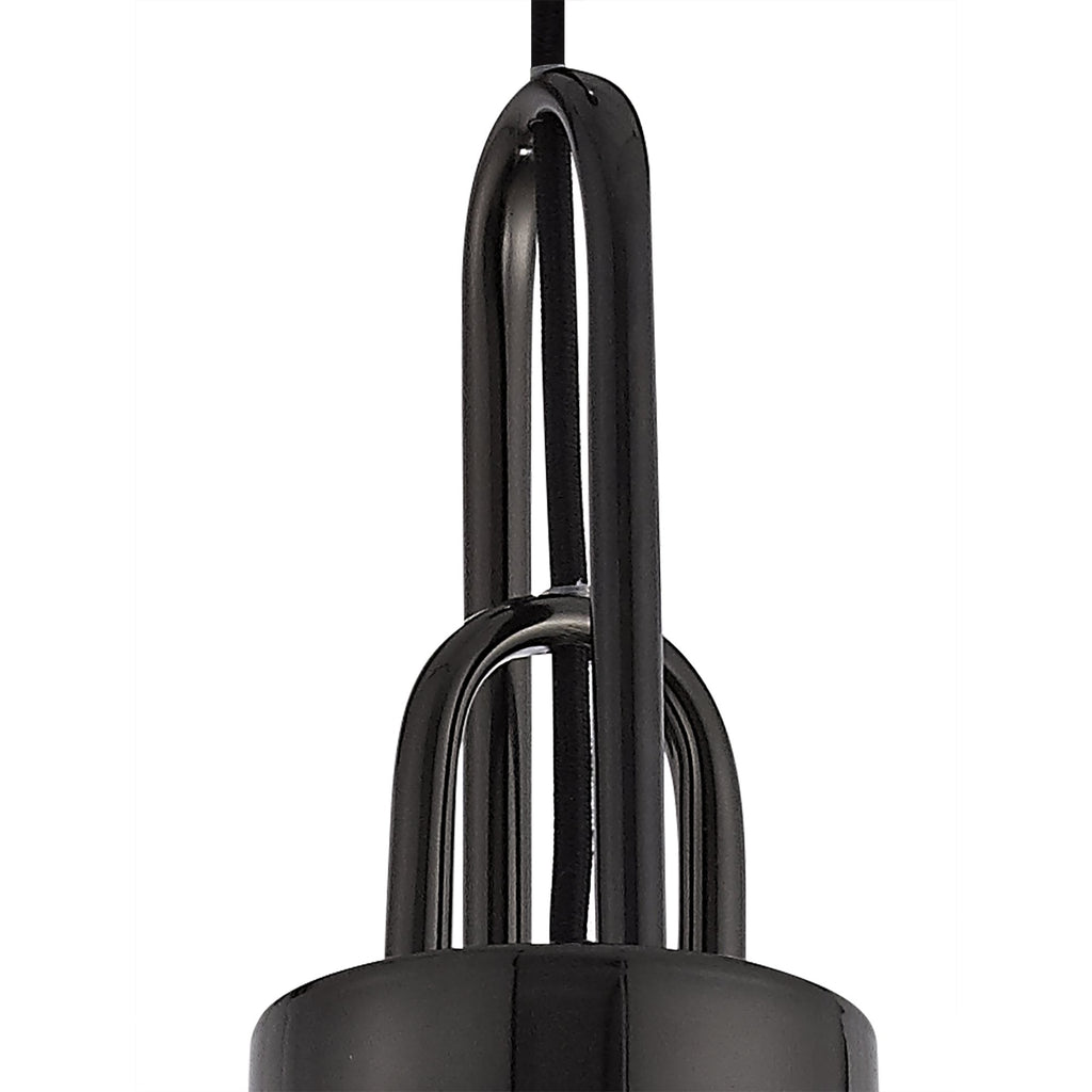NLK05519 Amsterdam 1 Light Pendant Black Chrome Matt Black