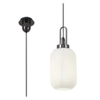 NLK05529 Amsterdam 1 Light Pendant Black Chrome Matt Black