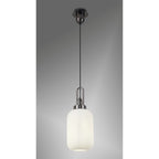 NLK05529 Amsterdam 1 Light Pendant Black Chrome Matt Black