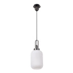 NLK05529 Amsterdam 1 Light Pendant Black Chrome Matt Black