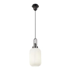 NLK05529 Amsterdam 1 Light Pendant Black Chrome Matt Black