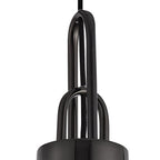 NLK05529 Amsterdam 1 Light Pendant Black Chrome Matt Black