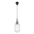 NLK05539 Amsterdam 1 Light Pendant Black Chrome Matt Black
