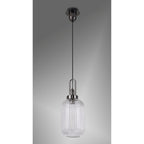 NLK05539 Amsterdam 1 Light Pendant Black Chrome Matt Black