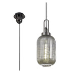 NLK05549 Amsterdam 1 Light Pendant Black Chrome Matt Black