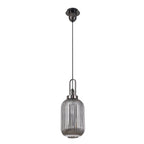 NLK05549 Amsterdam 1 Light Pendant Black Chrome Matt Black